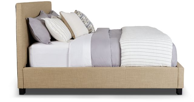 Madden Taupe Uph Platform Bed