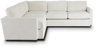 Noah Ivory Fabric Small Two-arm Sectional