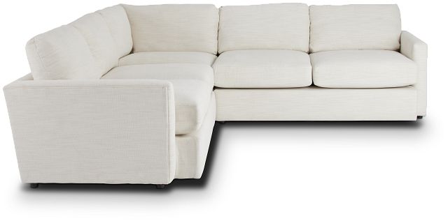Noah Ivory Fabric Small Two-arm Sectional