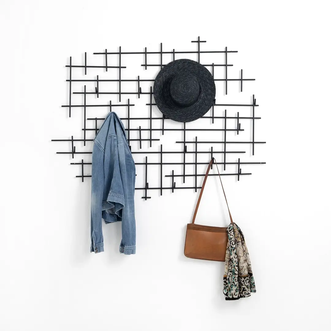 Four Hands Qualy Black Metal Coat Rack Four Hands Qualy Black Metal Coat Rack