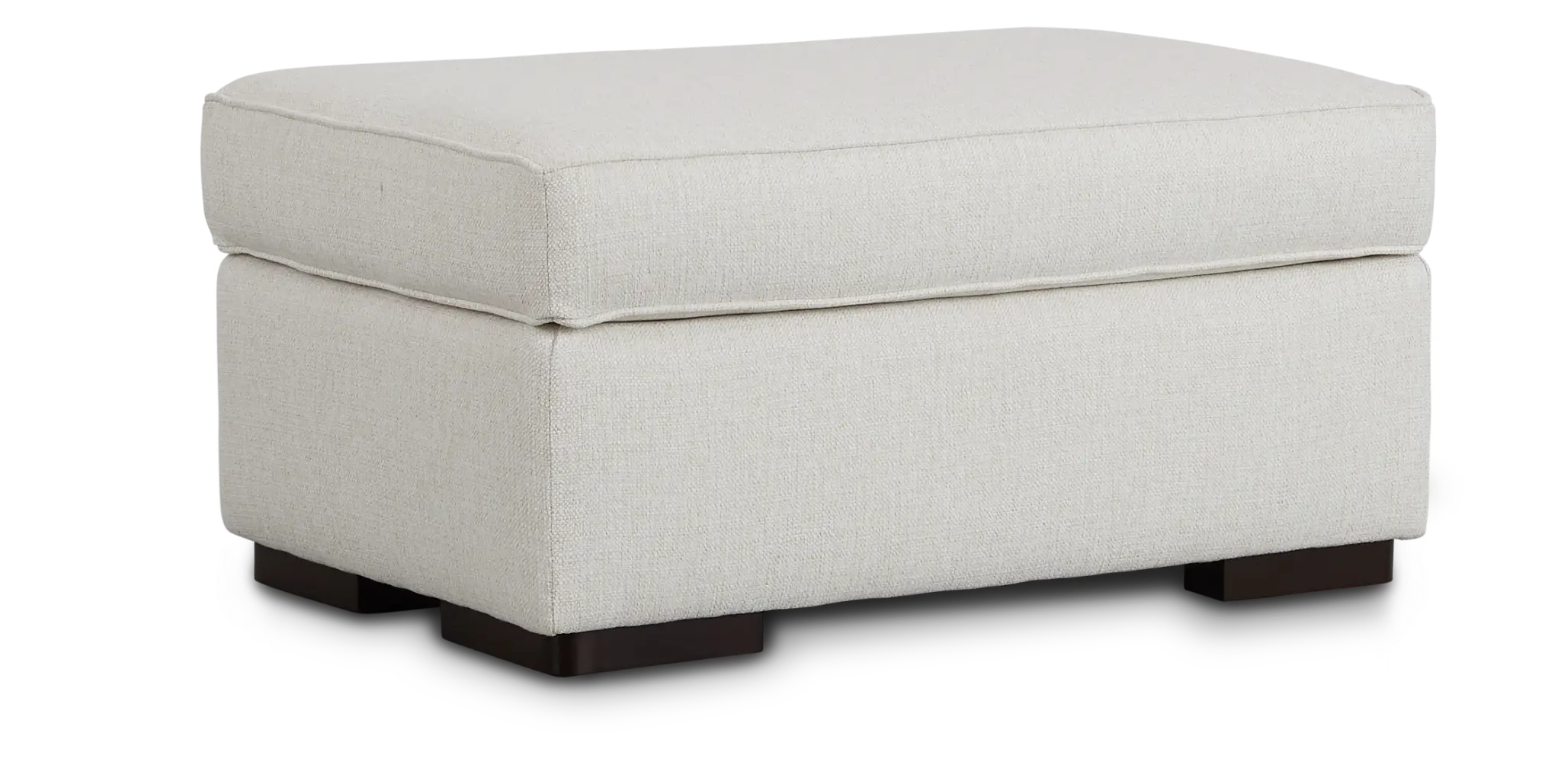 Austin White Fabric Ottoman Austin White Fabric Ottoman