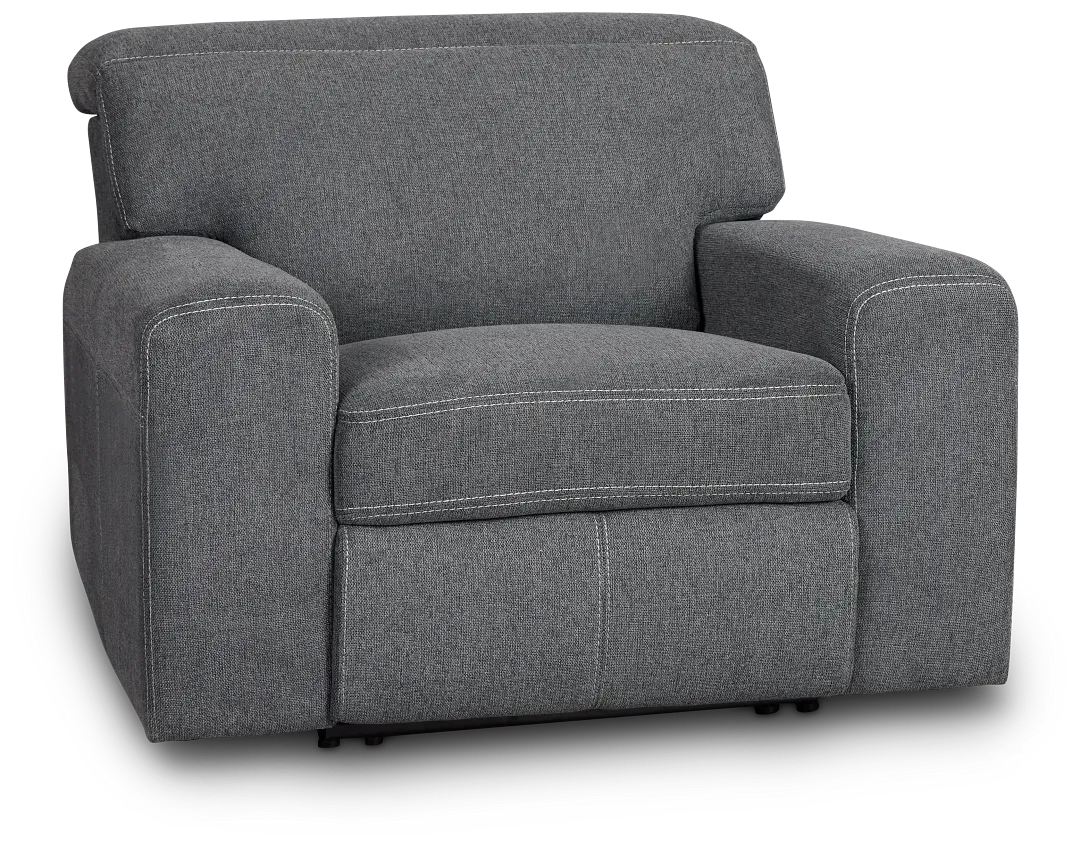 Callum Dark Gray Fabric Power Recliner
