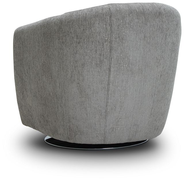 Blakely Gray Fabric Swivel Chair