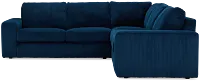 Charlie Dark Blue Fabric Small Two-arm Sectional