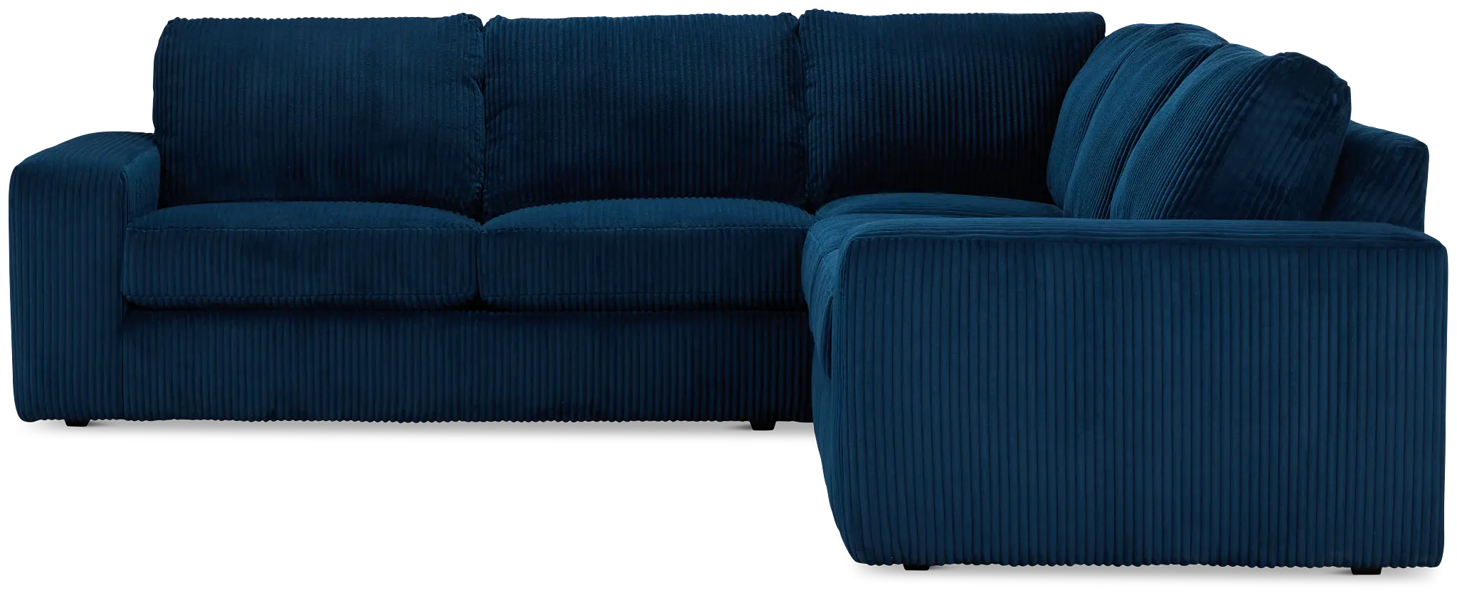 Charlie Dark Blue Fabric Small Two-arm Sectional Charlie Dark Blue Fabric Small Two-arm Sectional