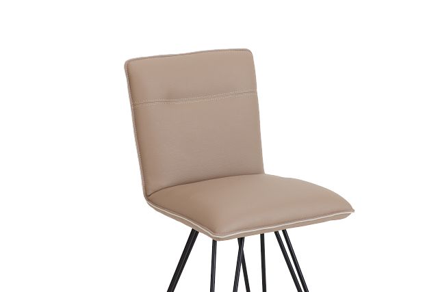 Demi Taupeswivel 24" Upholstered Barstool
