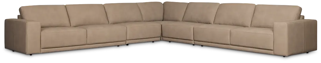 Kellan Taupe Leather Large Two-arm Sectional Kellan Taupe Leather Large Two-arm Sectional