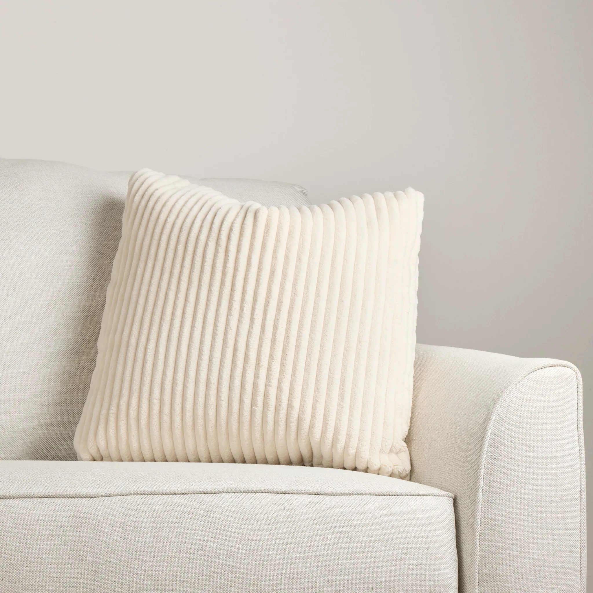 Charlie Ivory Square 20" Accent Pillow