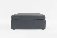 Destin Joya Gray Velvet Cocktail Ottoman