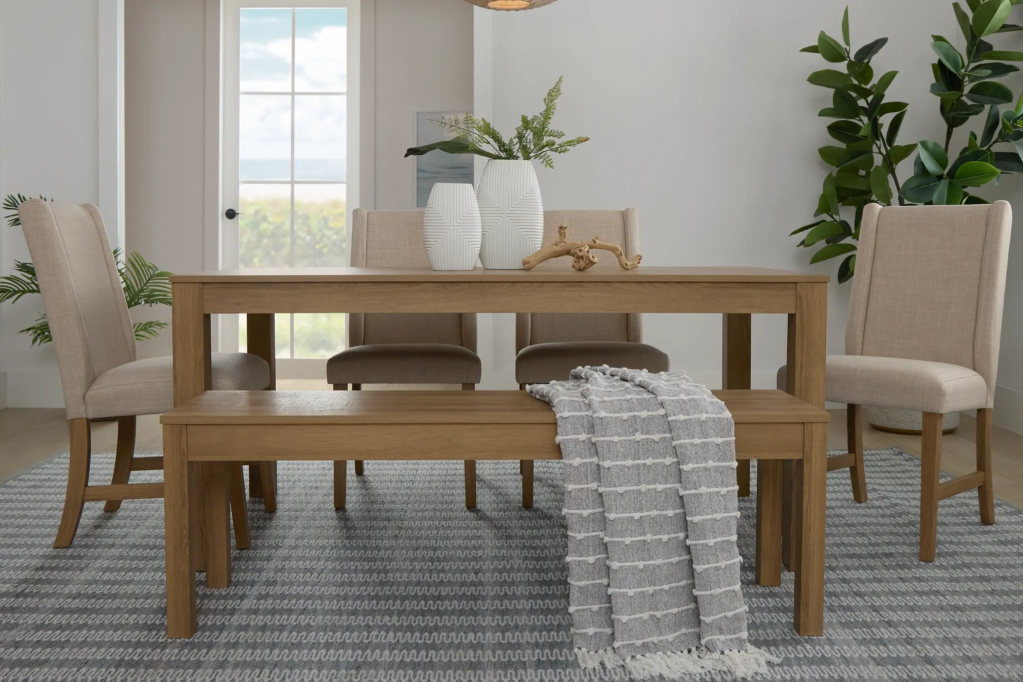 Delray Light Tone Dining Bench Delray Light Tone Dining Bench