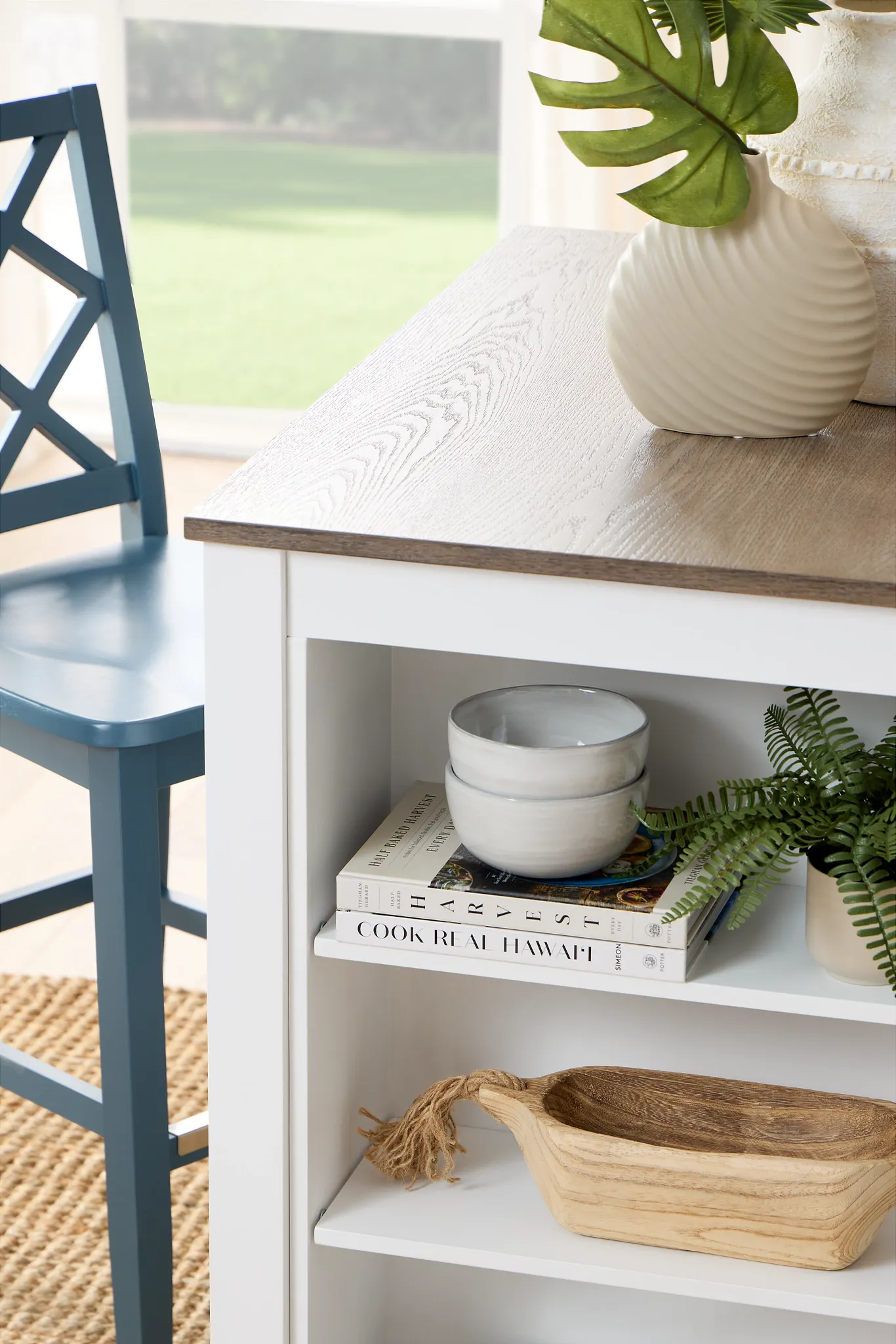 Edgartown Two-tone Storage High Dining Table