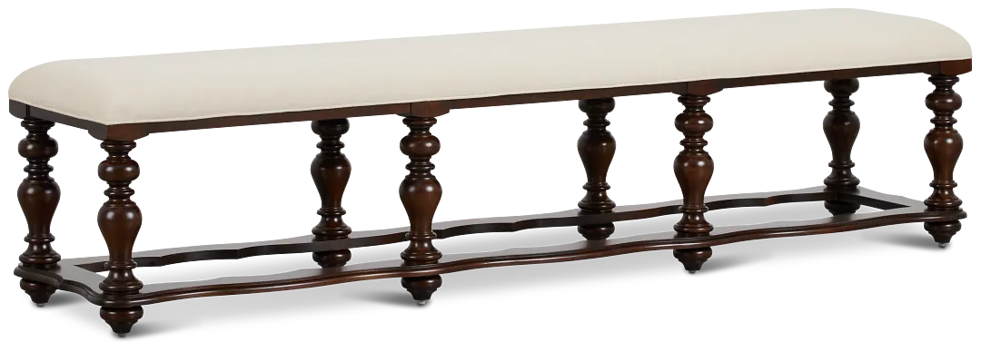 Savannah Dark Tone 83" Upholstered Dining Bench