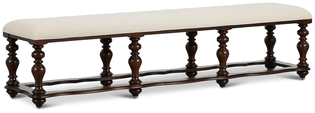 Savannah Dark Tone 83" Upholstered Dining Bench Savannah Dark Tone 83" Upholstered Dining Bench