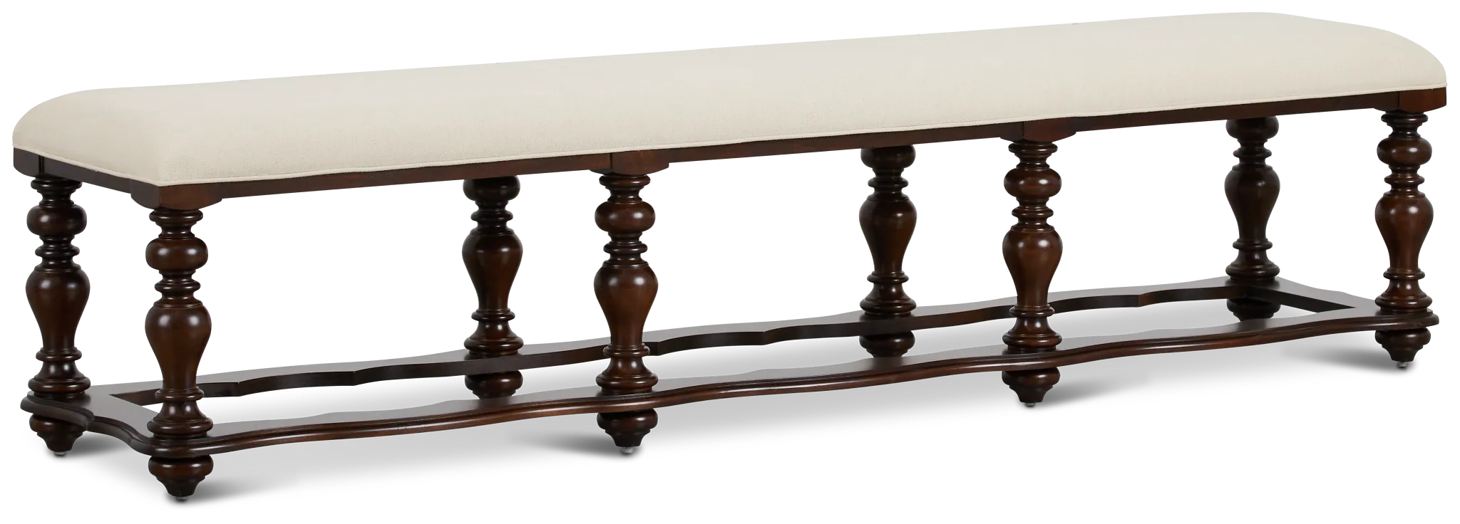 Savannah Dark Tone 83" Upholstered Dining Bench