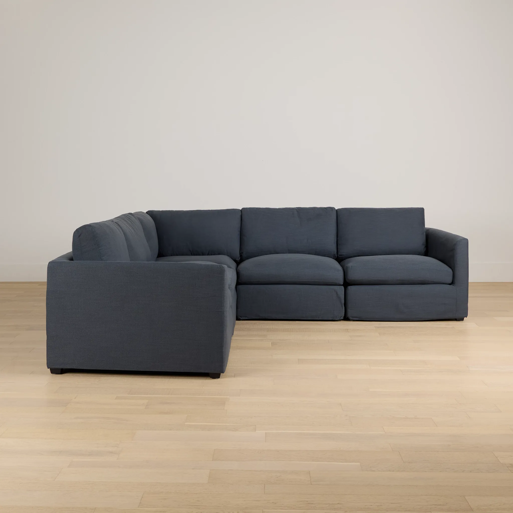 Willow Navy Fabric Medium Two-arm Sectional