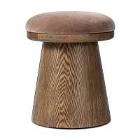 Four Hands Moli Brown Velvet Accent Stool