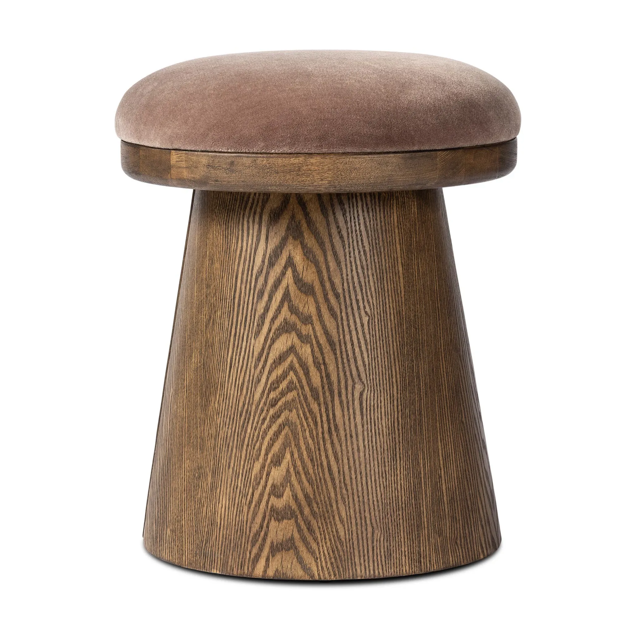 Four Hands Moli Brown Velvet Accent Stool
