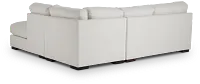 Veronica White Down Right Bumper Sectional