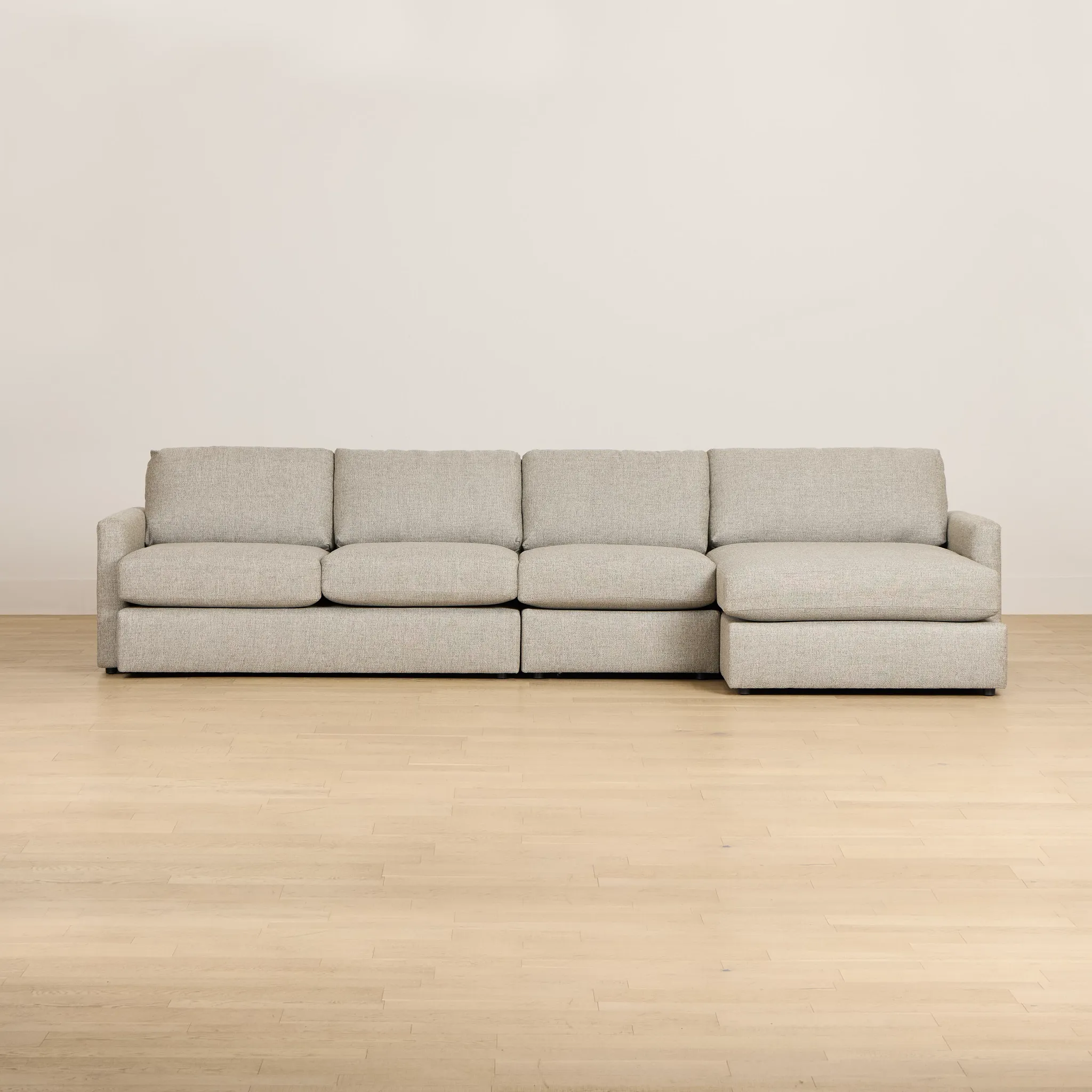 Maxwell Dark Gray Fabric Small Right Chaise Sectional