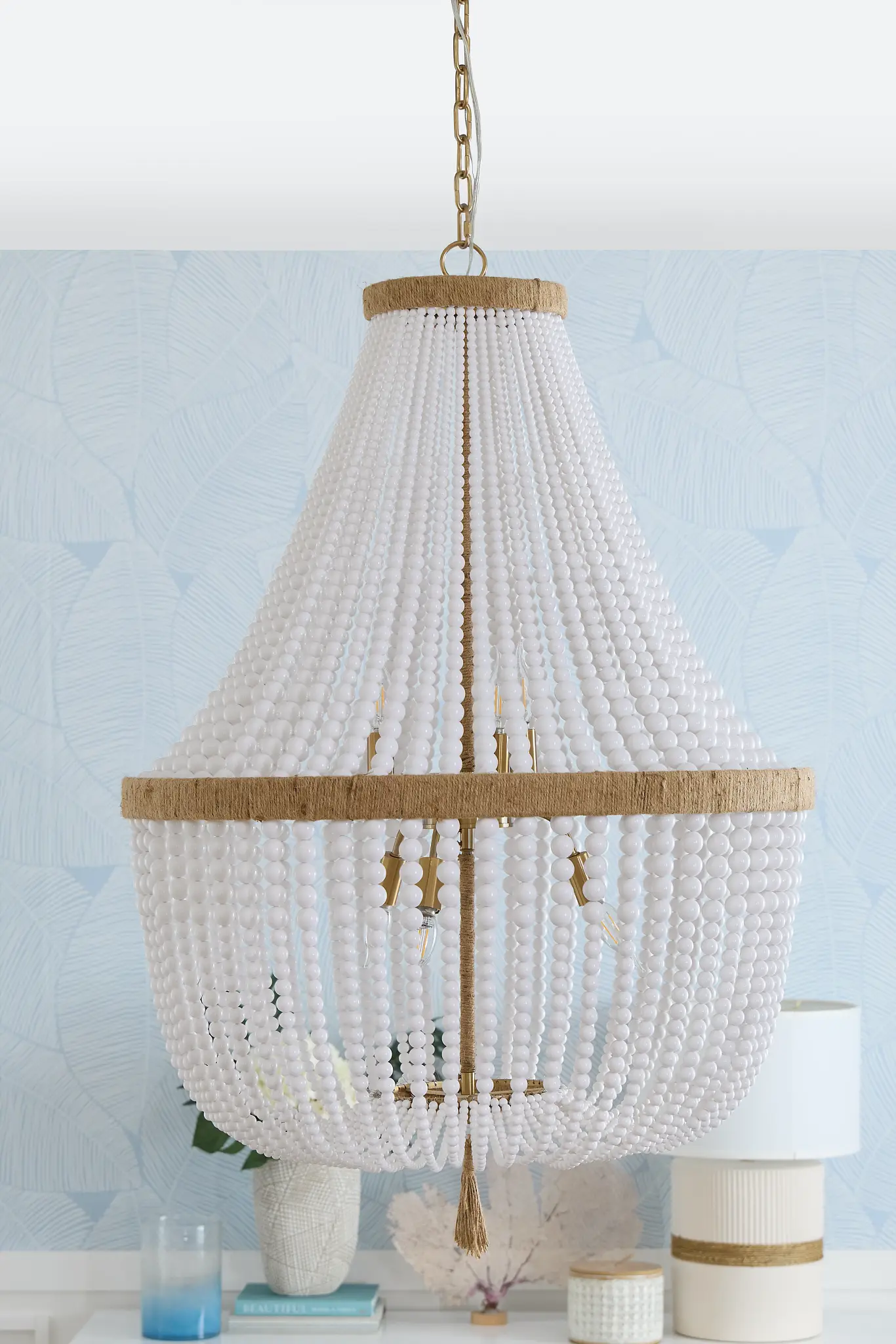 Larsen White Large Chandelier Larsen White Large Chandelier