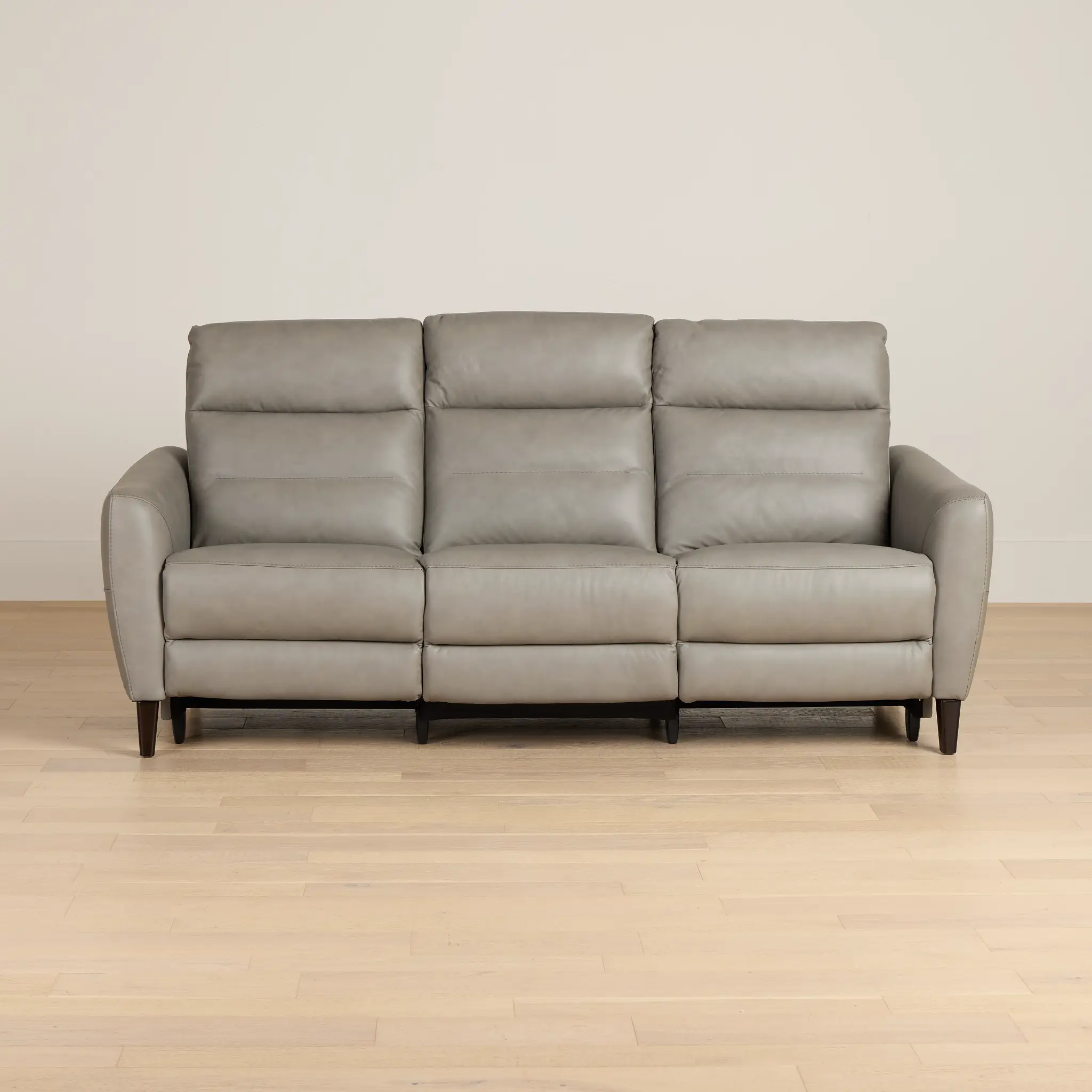 Keaton Gray Lthr/vinyl Power Reclining Sofa W/ Power Headrest Keaton Gray Lthr/vinyl Power Reclining Sofa W/ Power Headrest