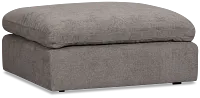 Drift Dark Gray Fabric Ottoman