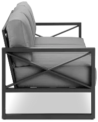 Linear Dark Gray Aluminum Sofa