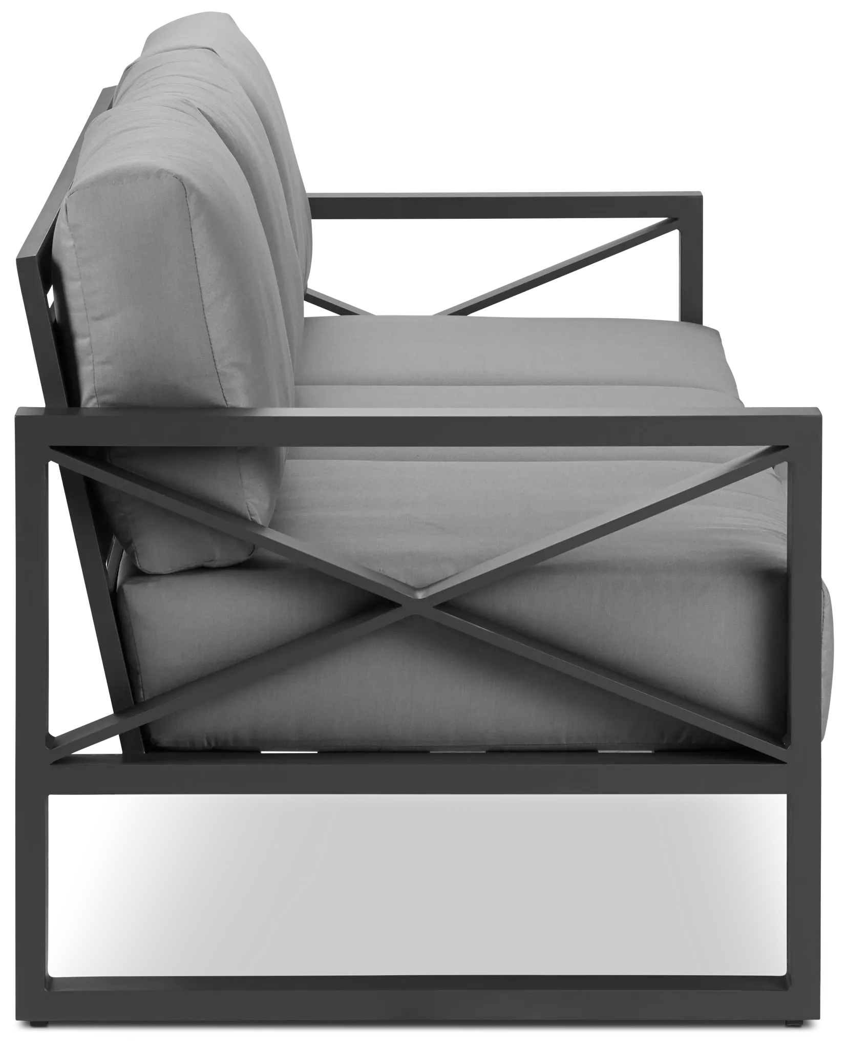 Linear Dark Gray Aluminum Sofa