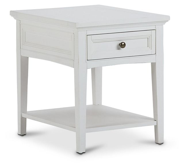 Heron Cove White Rectangular End Table