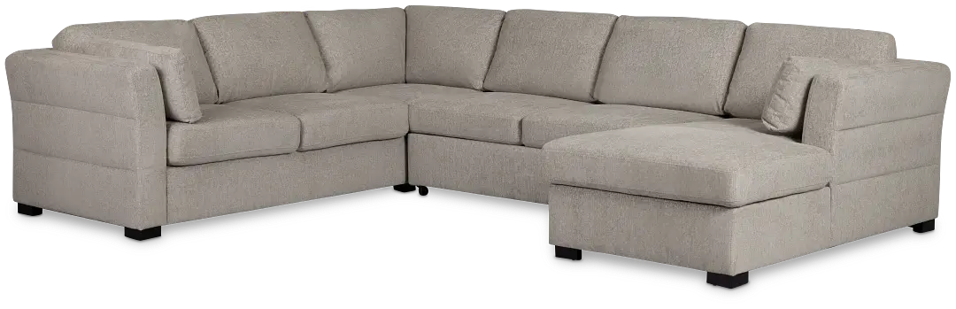 Amber Light Gray Fabric Large Right Chaise Storage Sleeper Sectional Amber Light Gray Fabric Large Right Chaise Storage Sleeper Sectional