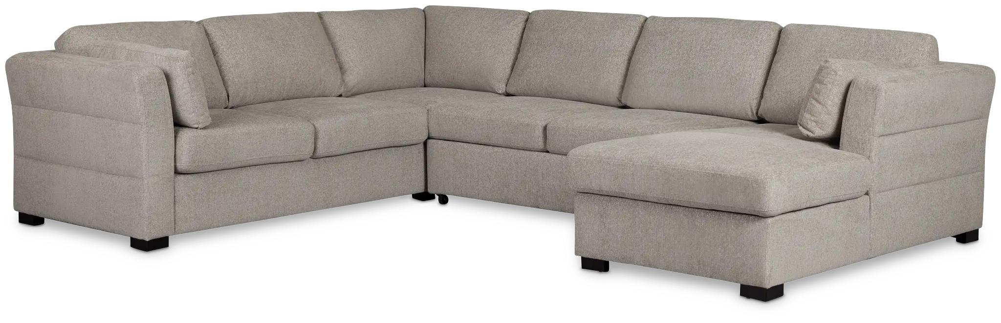 Amber Light Gray Fabric Large Right Chaise Storage Sleeper Sectional Amber Light Gray Fabric Large Right Chaise Storage Sleeper Sectional