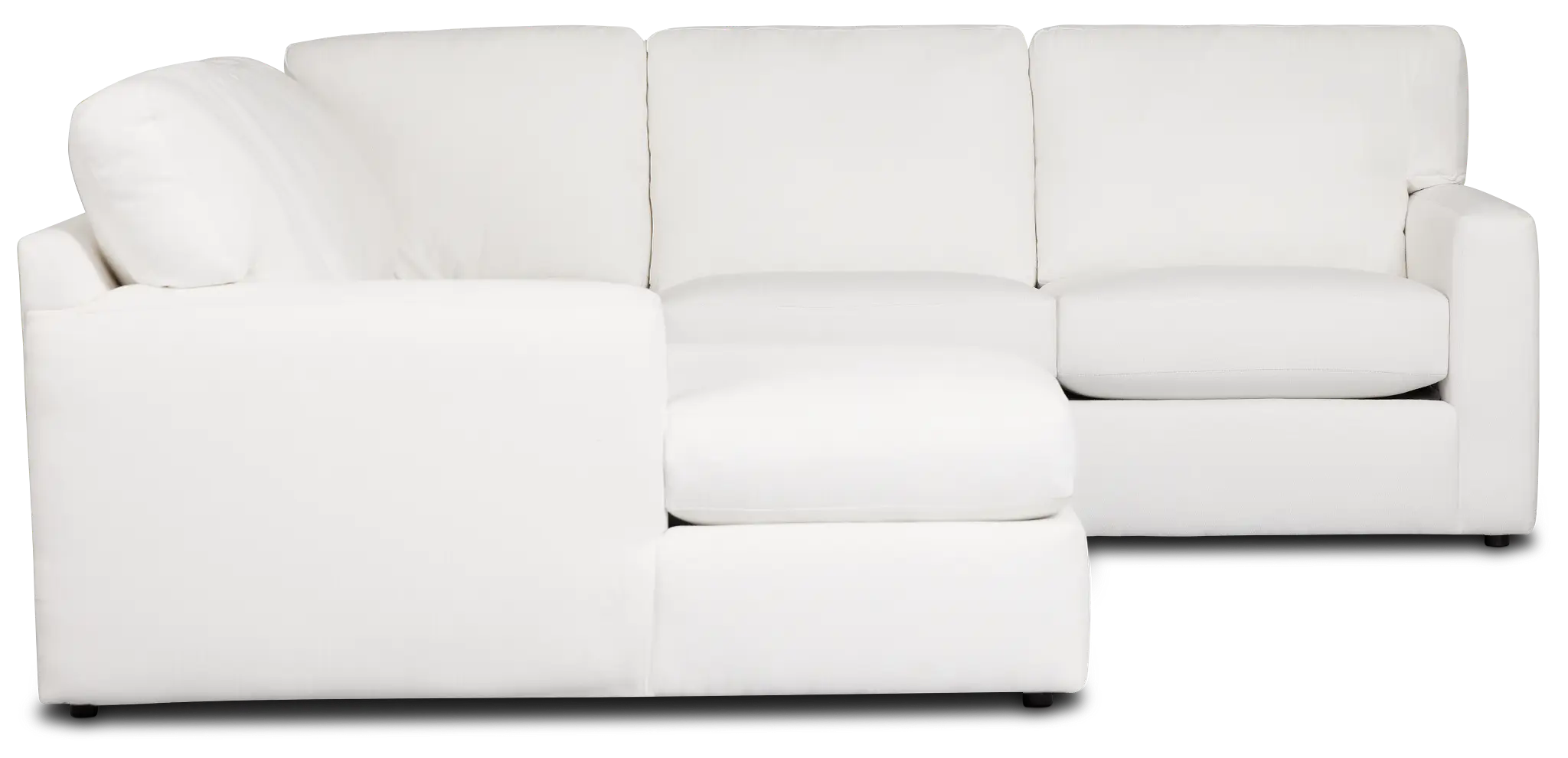 Rhodes White Fabric Medium Left Chaise Sectional Rhodes White Fabric Medium Left Chaise Sectional