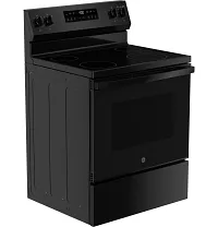 Ge 400 Series Black 30" Electric Range