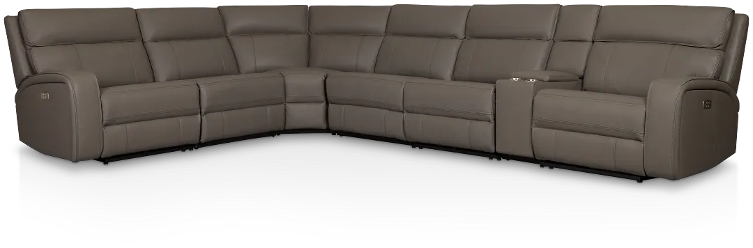 Rhett Gray Micro Large Two-arm Power Reclining Sectional