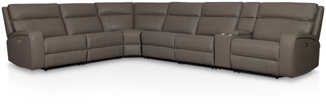 Rhett Gray Micro Large Two-arm Power Reclining Sectional