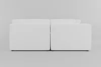 Destin Suave White Fabric 6-piece Pit Sectional