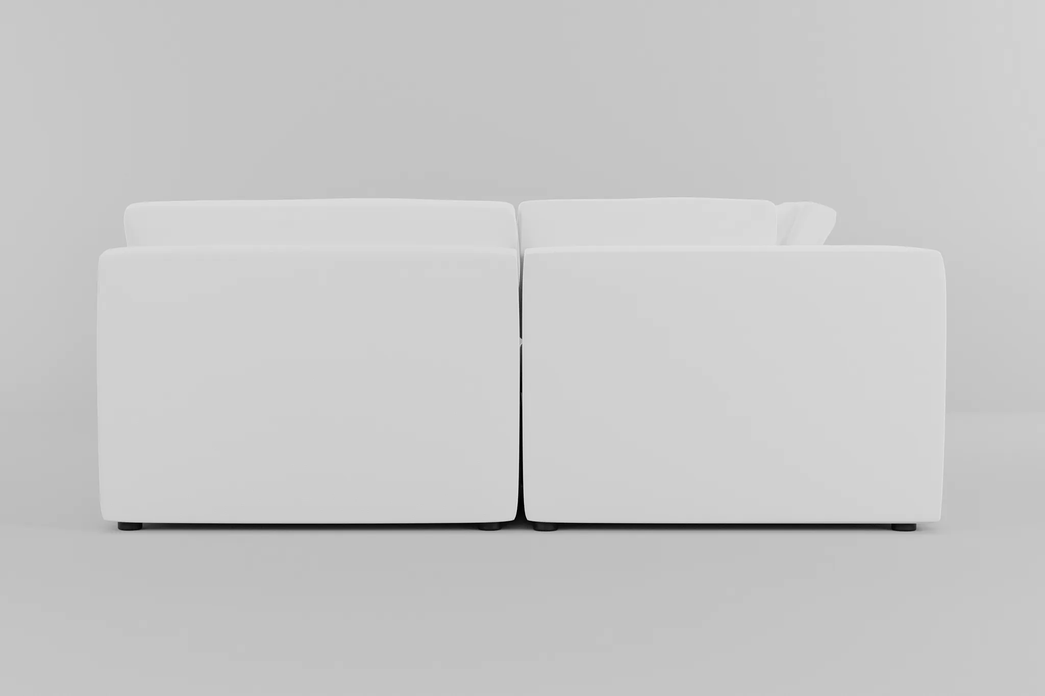 Destin Suave White Fabric 6-piece Pit Sectional