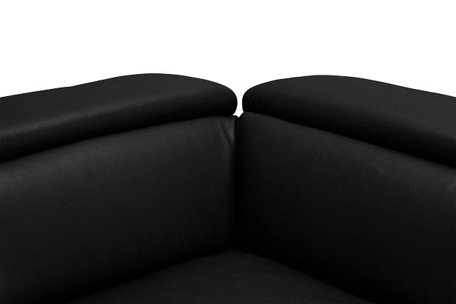 Lombardy Black Micro Small Two-arm Power Reclining Sectional