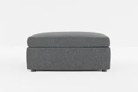 Destin Delray Dark Gray Fabric Cocktail Ottoman
