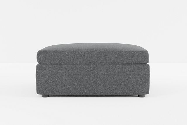Destin Delray Dark Gray Fabric Cocktail Ottoman