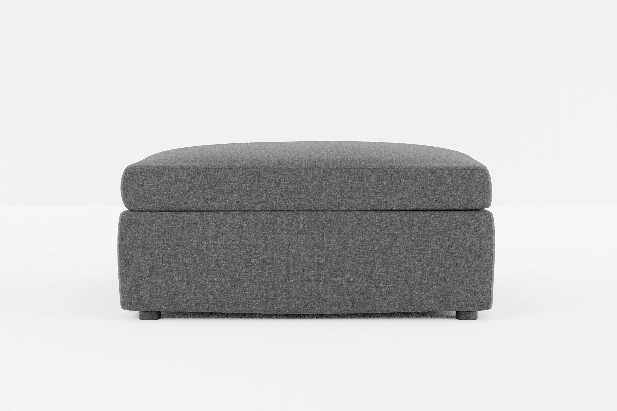 Destin Delray Dark Gray Fabric Cocktail Ottoman