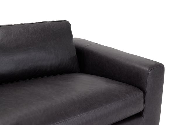 Bohan 103" Black Leather Sofa