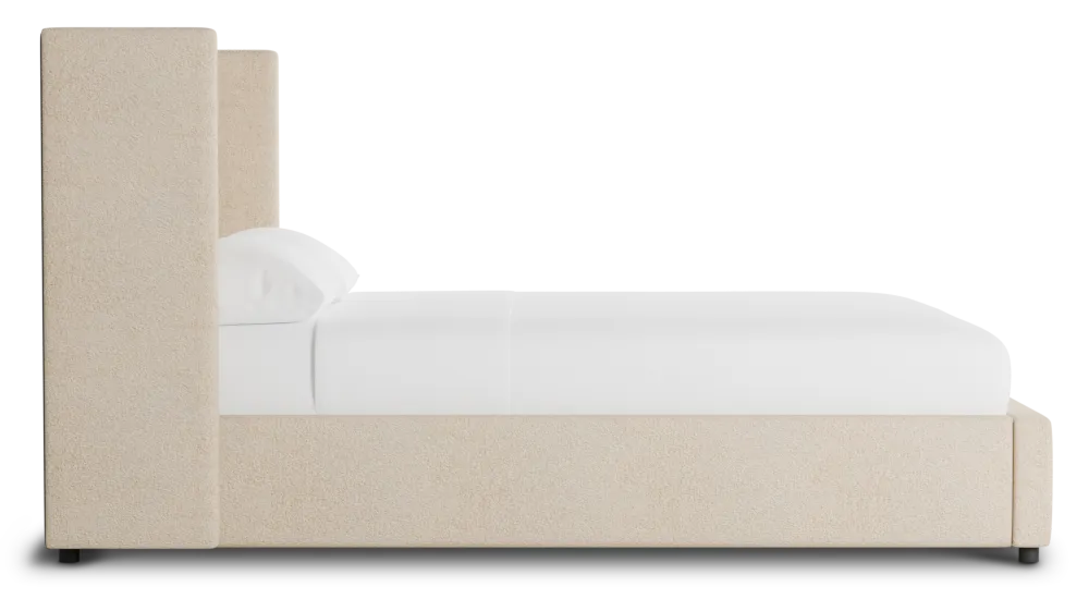 Captiva Sutton Beige 48" Upholstered Shelter Bed