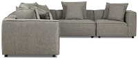 Tatum Gray Fabric 6-piece Modular Sectional