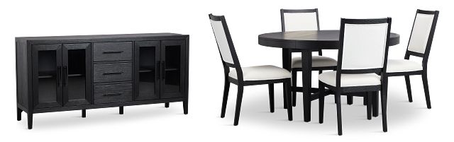 Alden Black Round Dining Room