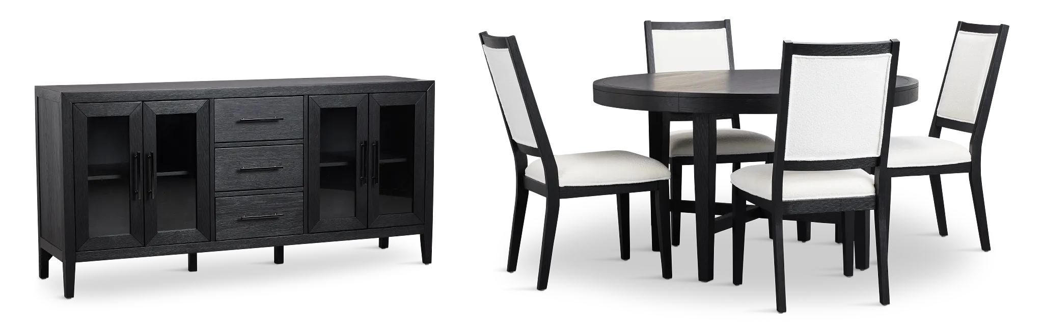 Alden Black Round Dining Room