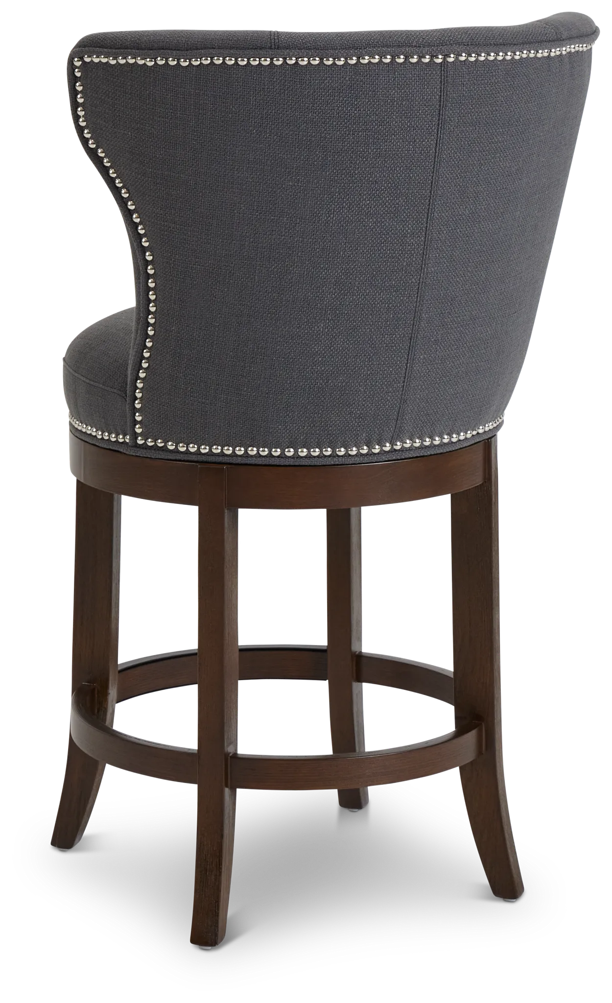 Cayden Dark Gray Fabric 24" Swivel Barstool