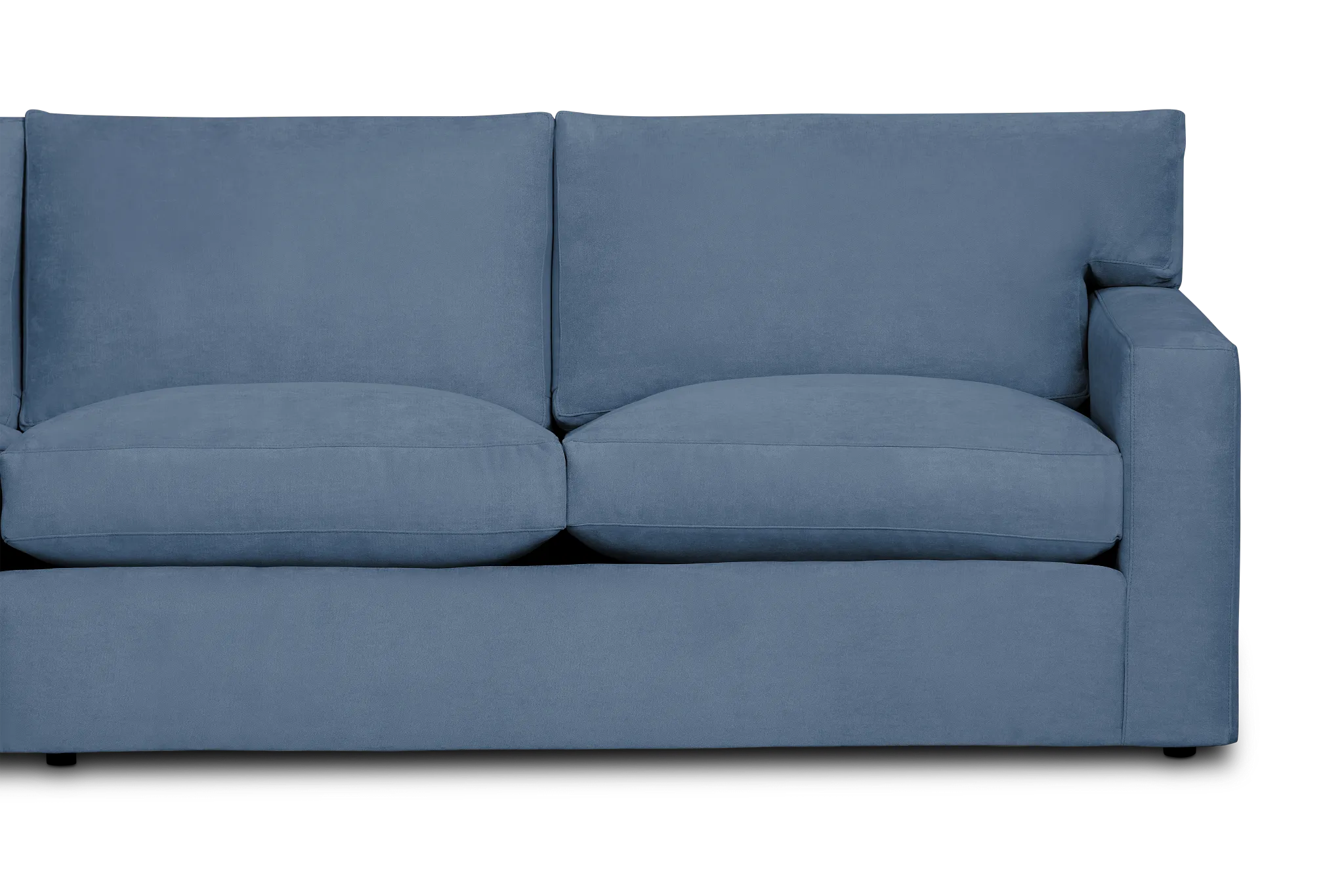 Hudson Blue Fabric Small 2-arm Wedge Sectional