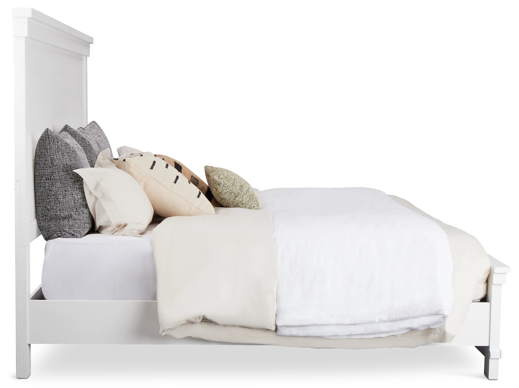 Anton White Panel Bed