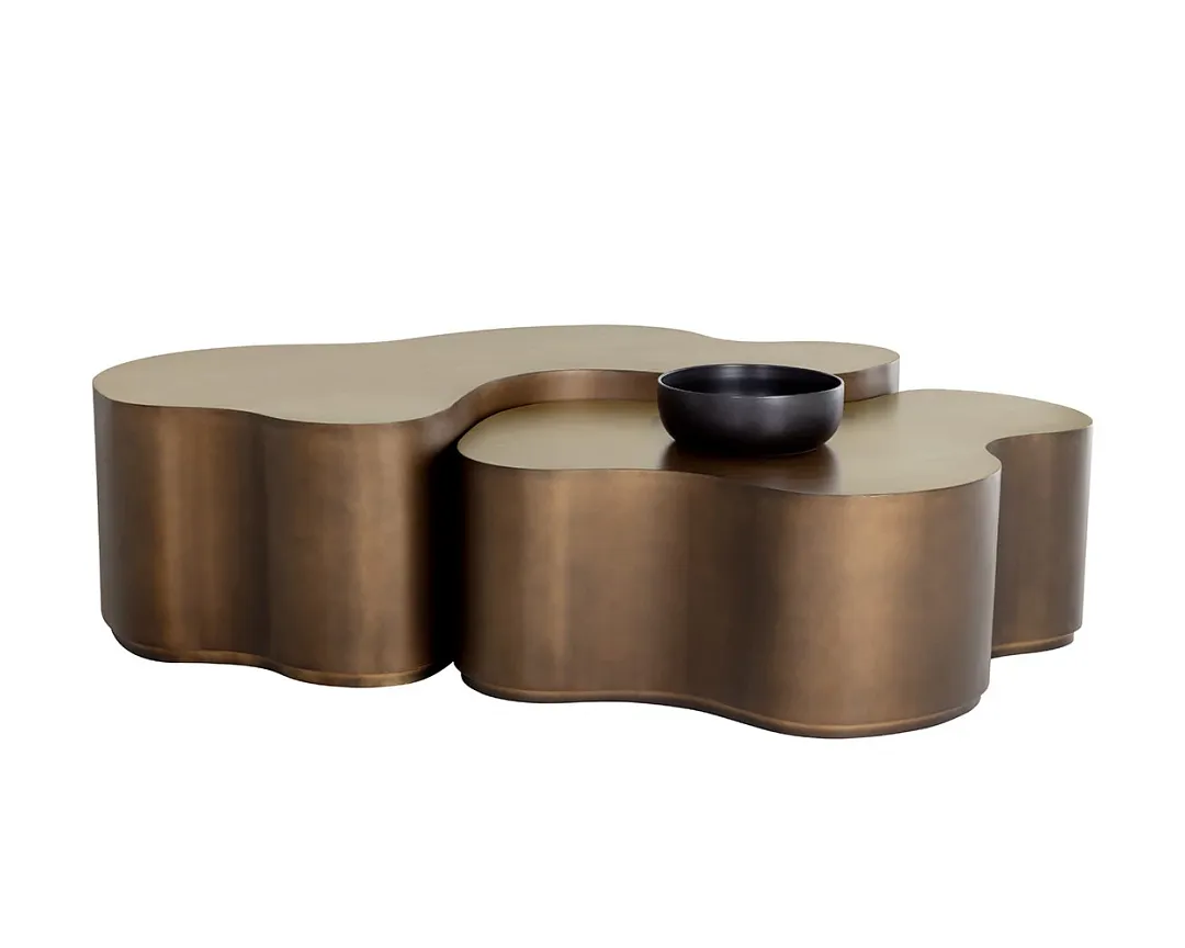 Ellya Bronze Set Of 2 Nesting Coffee Table